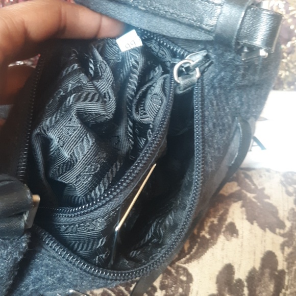 RARE!❤PRADA PERSIAN LAMB FUR/WOOL BAG - Picture 6 of 7
